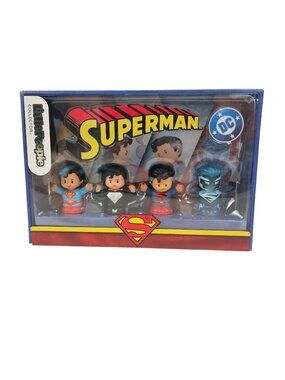 Little People Collector DC Comics Superman Mini Figures Fisher Price 4 Piece Set